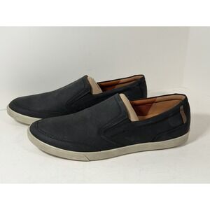 Ecco, Collin 2.0 slip-on sneaker in black leather, Men's Size 45